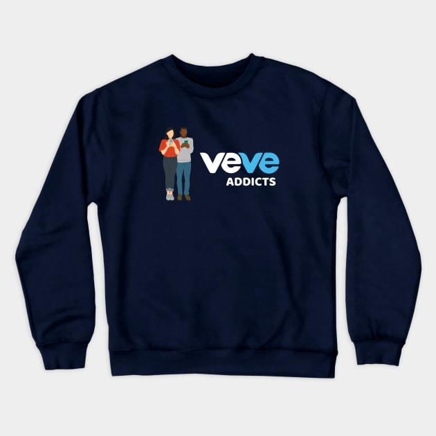 VeVe Addicts - Addicted to the VeVe NFT App Crewneck Sweatshirt by info@dopositive.co.uk